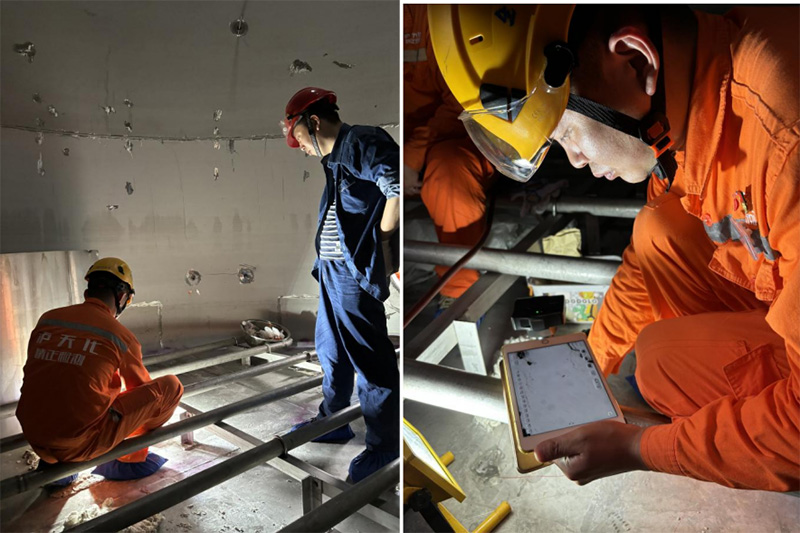 在炎熱儲罐內(nèi)進行金相分析(圖1) 在炎熱儲罐內(nèi)進行金相分析(圖1)