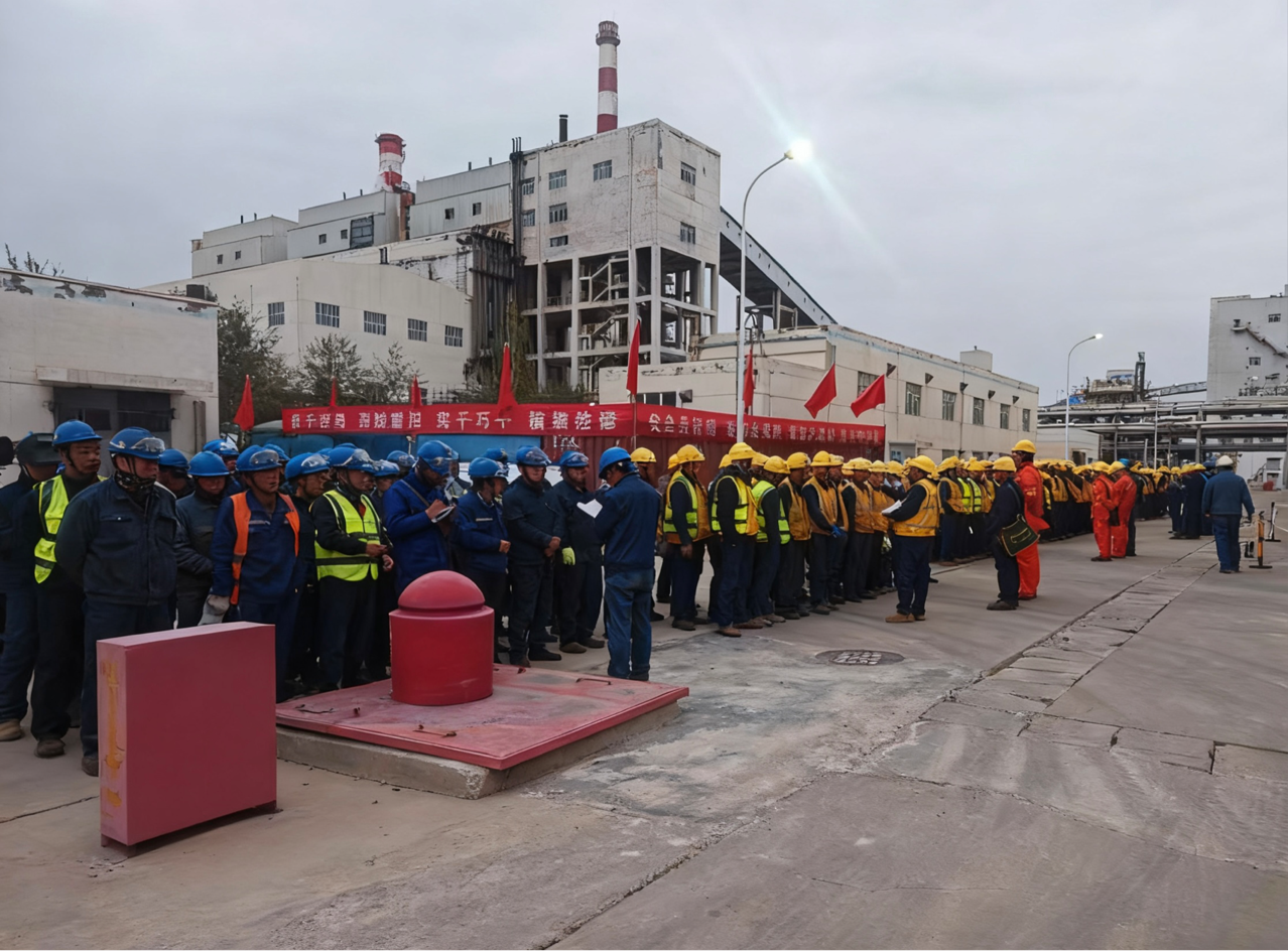 最大晨會！弘旭公司和寧大修項目部組織安全晨會(圖2)